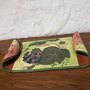 BORDEAUX Nanette Vacher Ambiance Wine Cheese Tray Platter Pottery Dish Decor